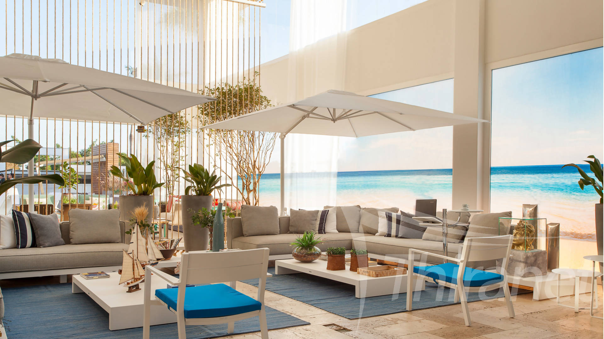 Ombrelone Lateral Quadrado de Alumínio Wupa 3,00 x 3,00m